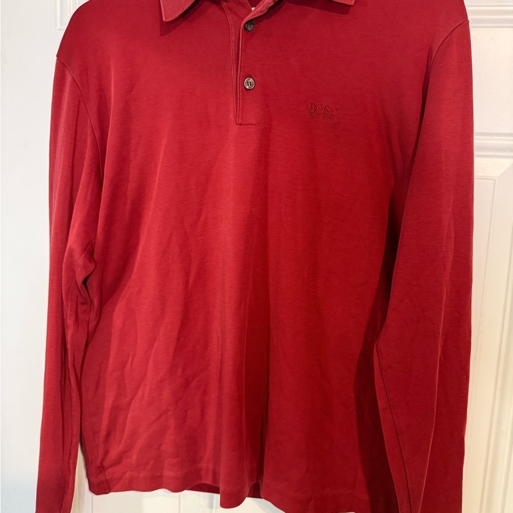 BOSS Men's Red Polo Shirt